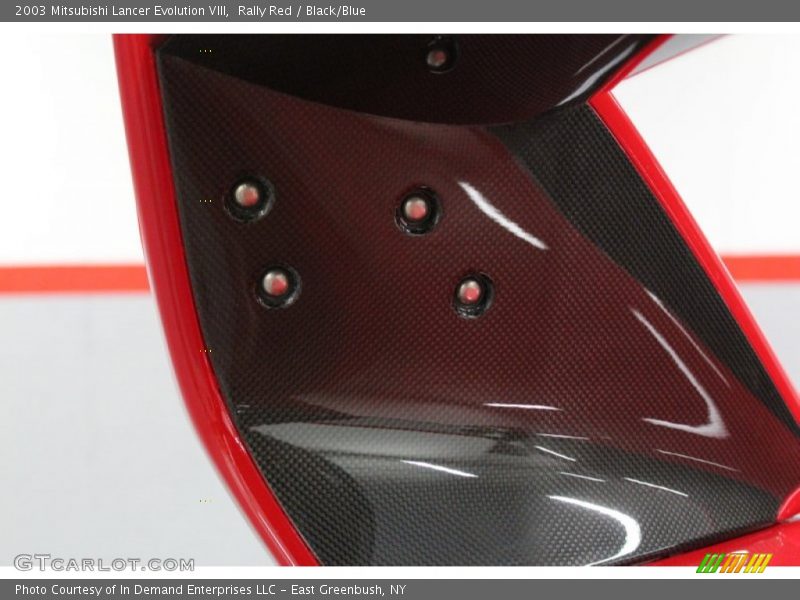 Rally Red / Black/Blue 2003 Mitsubishi Lancer Evolution VIII