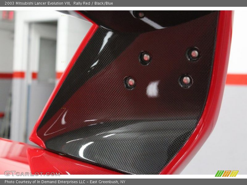 Rally Red / Black/Blue 2003 Mitsubishi Lancer Evolution VIII