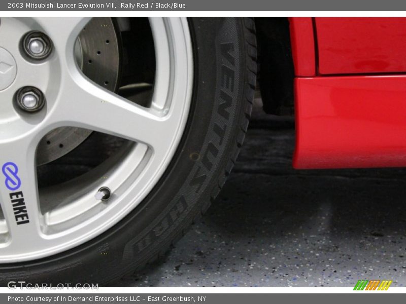 Rally Red / Black/Blue 2003 Mitsubishi Lancer Evolution VIII