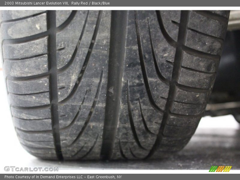 Rally Red / Black/Blue 2003 Mitsubishi Lancer Evolution VIII