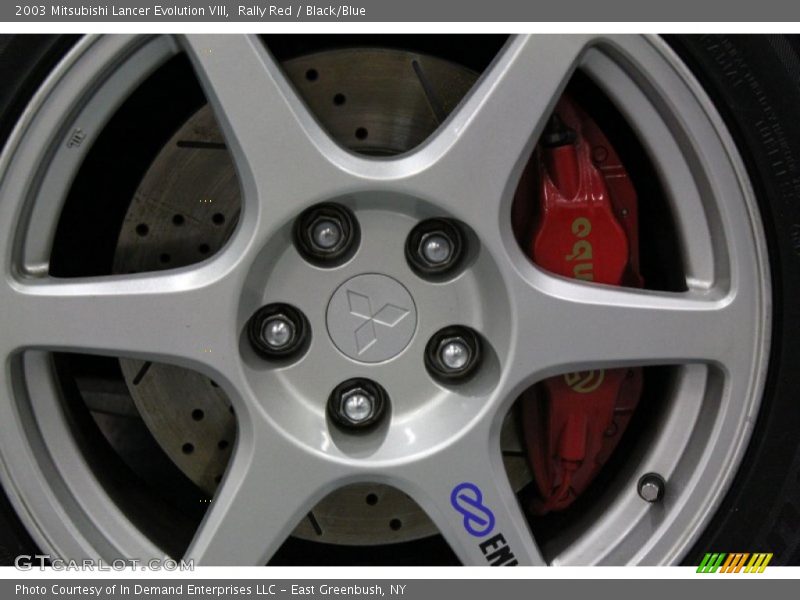 Rally Red / Black/Blue 2003 Mitsubishi Lancer Evolution VIII