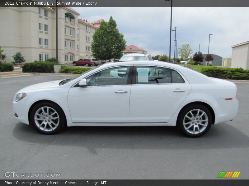 Summit White / Ebony 2012 Chevrolet Malibu LTZ