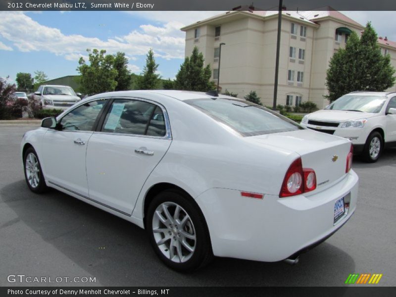 Summit White / Ebony 2012 Chevrolet Malibu LTZ