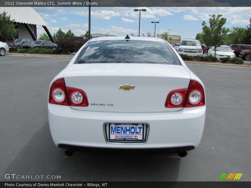 Summit White / Ebony 2012 Chevrolet Malibu LTZ