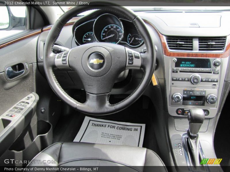 Summit White / Ebony 2012 Chevrolet Malibu LTZ