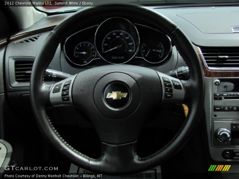 Summit White / Ebony 2012 Chevrolet Malibu LTZ
