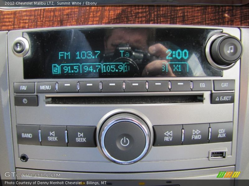 Summit White / Ebony 2012 Chevrolet Malibu LTZ