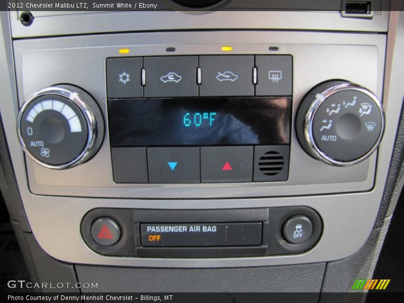 Summit White / Ebony 2012 Chevrolet Malibu LTZ