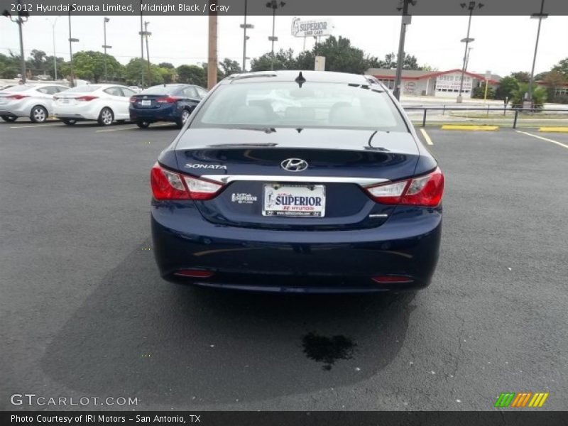 Midnight Black / Gray 2012 Hyundai Sonata Limited