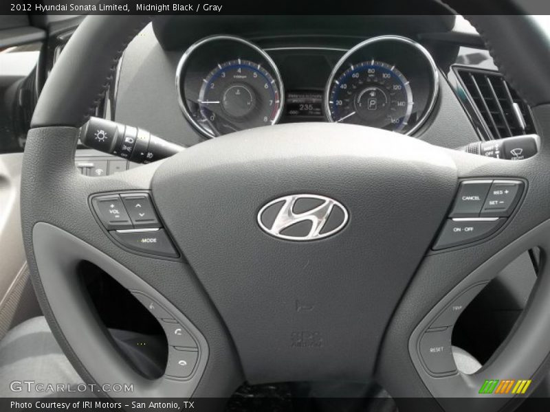 Midnight Black / Gray 2012 Hyundai Sonata Limited