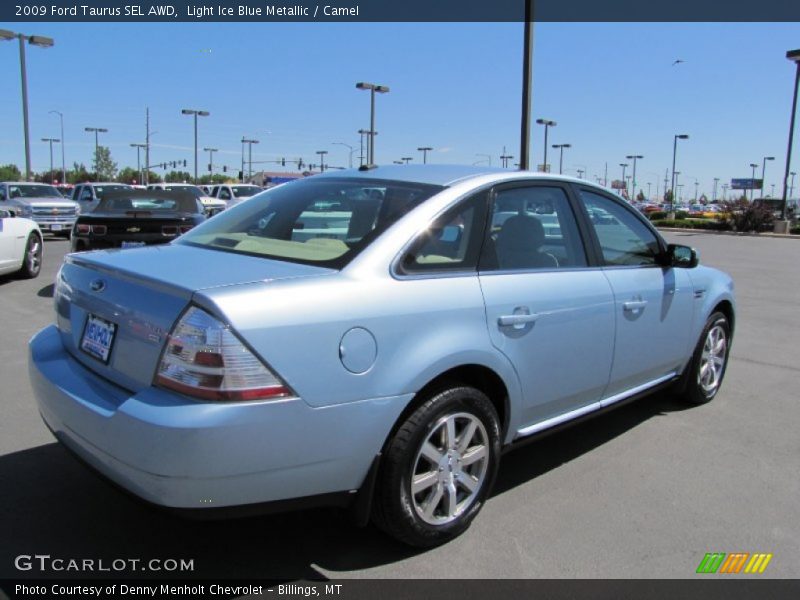 Light Ice Blue Metallic / Camel 2009 Ford Taurus SEL AWD