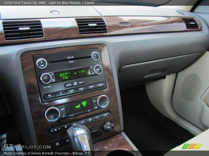 Light Ice Blue Metallic / Camel 2009 Ford Taurus SEL AWD