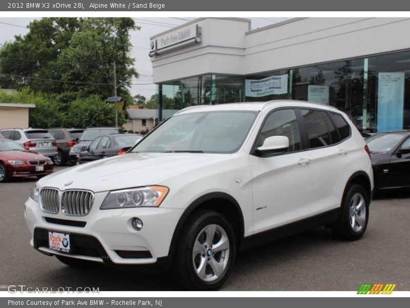 Alpine White / Sand Beige 2012 BMW X3 xDrive 28i