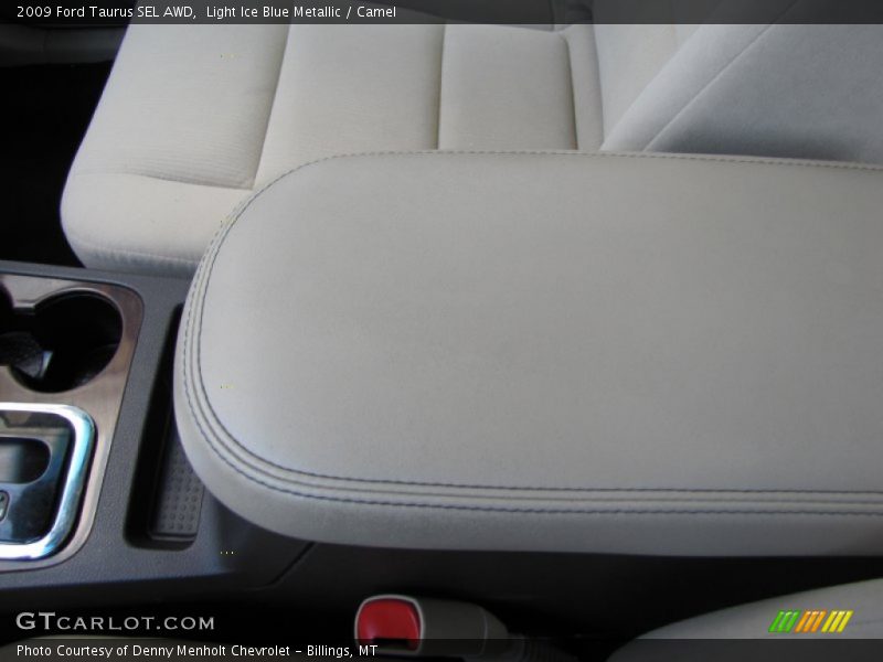 Light Ice Blue Metallic / Camel 2009 Ford Taurus SEL AWD