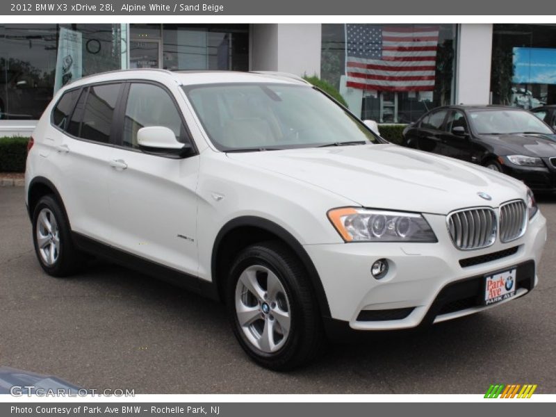 Alpine White / Sand Beige 2012 BMW X3 xDrive 28i