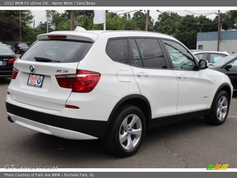 Alpine White / Sand Beige 2012 BMW X3 xDrive 28i