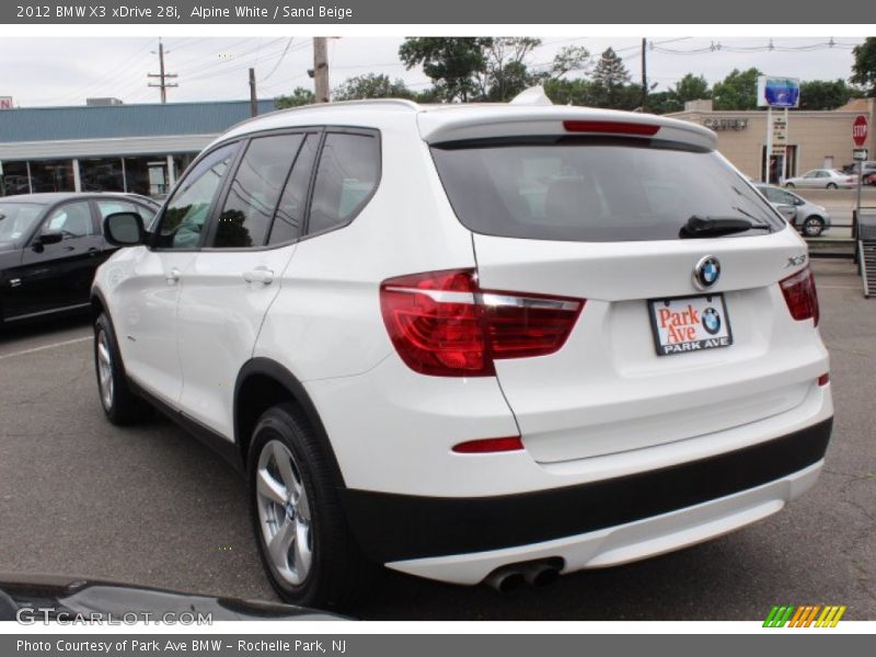 Alpine White / Sand Beige 2012 BMW X3 xDrive 28i