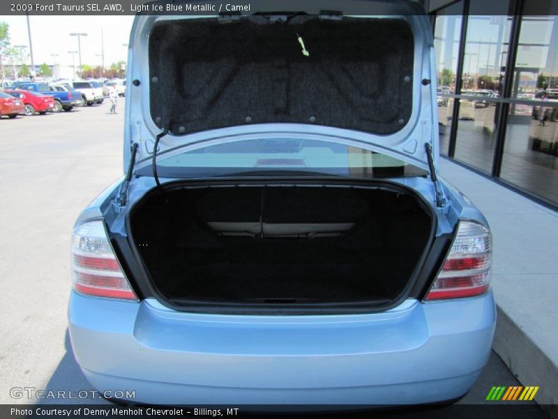 Light Ice Blue Metallic / Camel 2009 Ford Taurus SEL AWD
