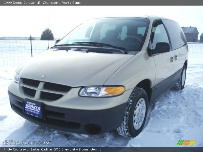Champagne Pearl / Camel 1999 Dodge Caravan LE