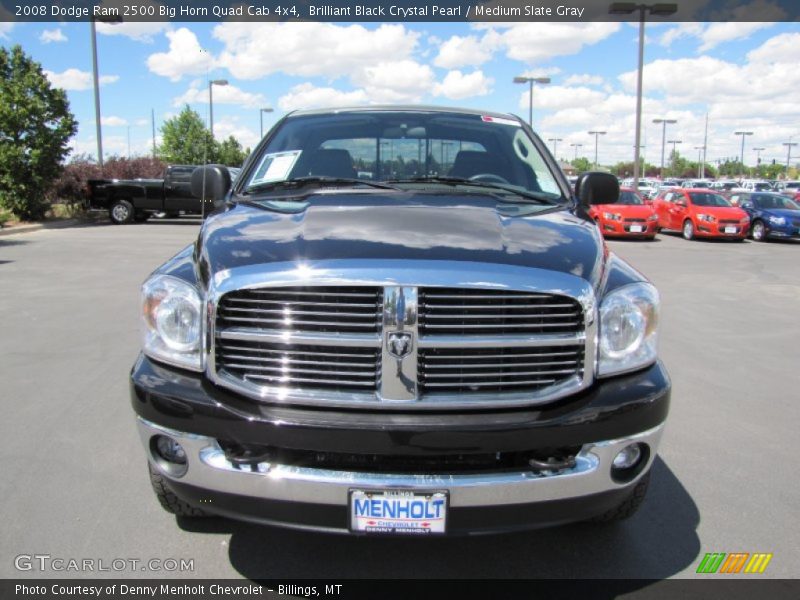 Brilliant Black Crystal Pearl / Medium Slate Gray 2008 Dodge Ram 2500 Big Horn Quad Cab 4x4