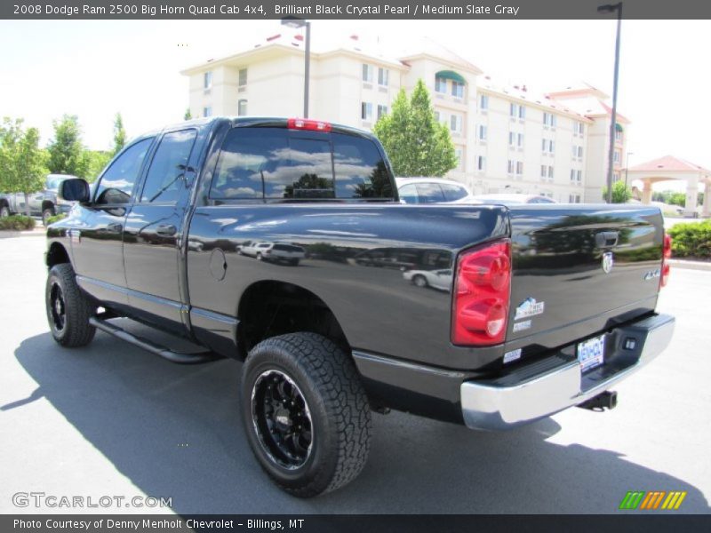 Brilliant Black Crystal Pearl / Medium Slate Gray 2008 Dodge Ram 2500 Big Horn Quad Cab 4x4