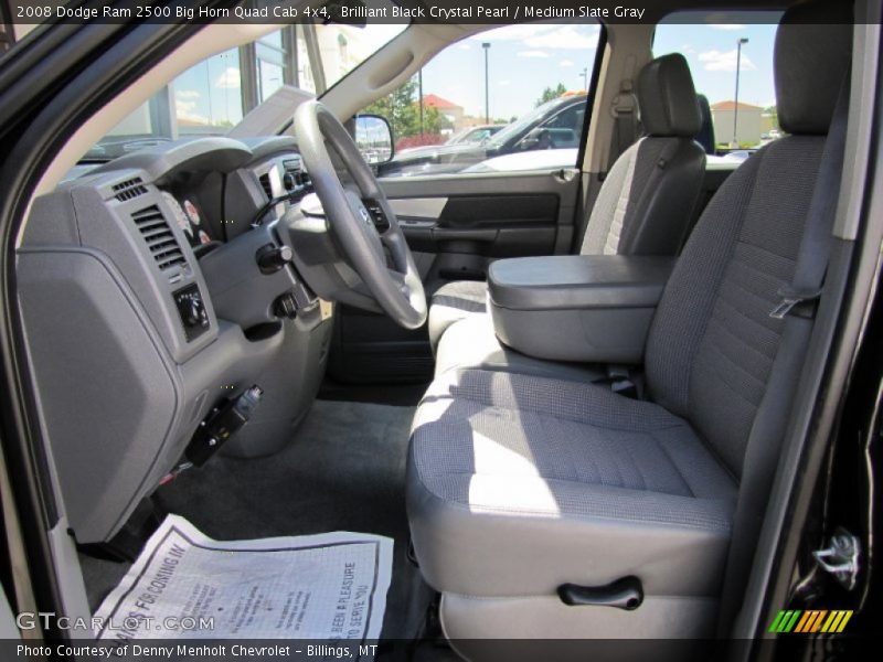 Brilliant Black Crystal Pearl / Medium Slate Gray 2008 Dodge Ram 2500 Big Horn Quad Cab 4x4