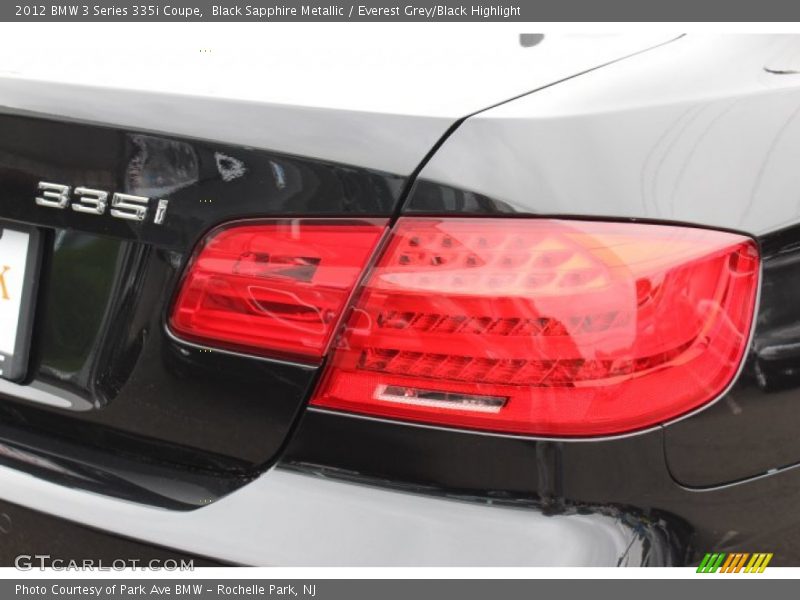 Black Sapphire Metallic / Everest Grey/Black Highlight 2012 BMW 3 Series 335i Coupe