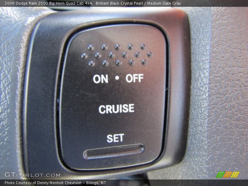 Brilliant Black Crystal Pearl / Medium Slate Gray 2008 Dodge Ram 2500 Big Horn Quad Cab 4x4