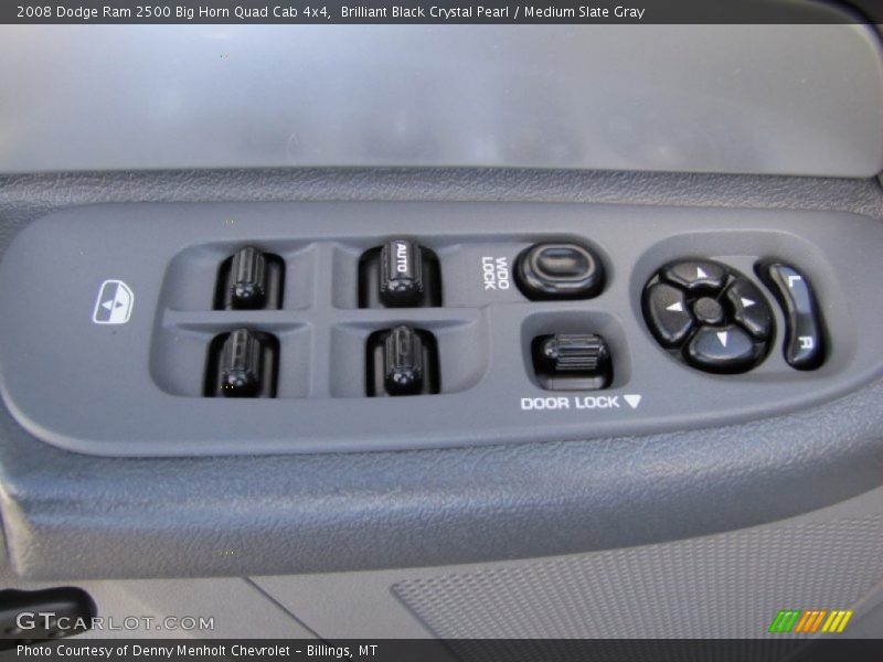 Brilliant Black Crystal Pearl / Medium Slate Gray 2008 Dodge Ram 2500 Big Horn Quad Cab 4x4
