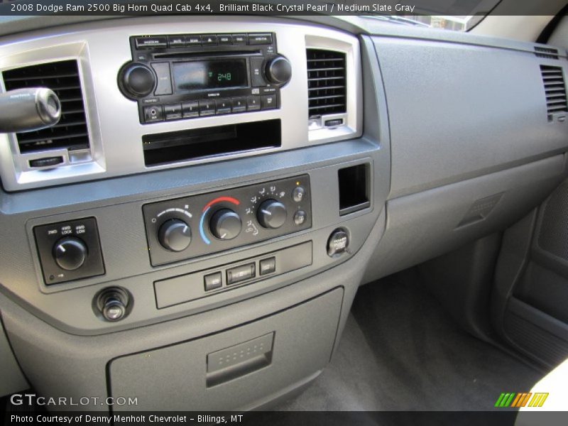 Brilliant Black Crystal Pearl / Medium Slate Gray 2008 Dodge Ram 2500 Big Horn Quad Cab 4x4