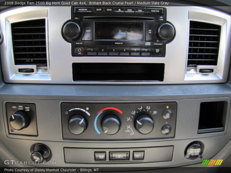 Brilliant Black Crystal Pearl / Medium Slate Gray 2008 Dodge Ram 2500 Big Horn Quad Cab 4x4