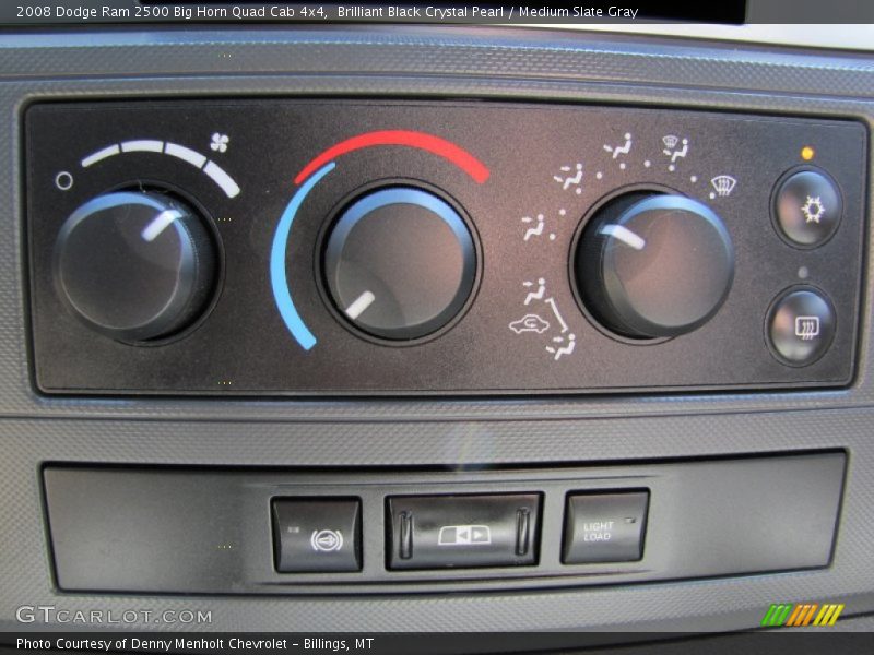 Brilliant Black Crystal Pearl / Medium Slate Gray 2008 Dodge Ram 2500 Big Horn Quad Cab 4x4