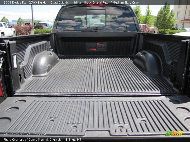 Brilliant Black Crystal Pearl / Medium Slate Gray 2008 Dodge Ram 2500 Big Horn Quad Cab 4x4