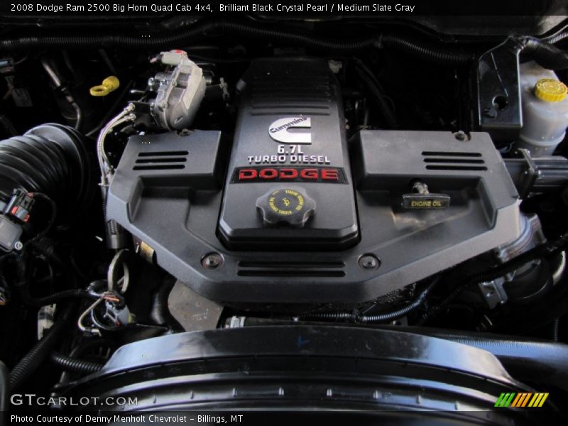 Brilliant Black Crystal Pearl / Medium Slate Gray 2008 Dodge Ram 2500 Big Horn Quad Cab 4x4