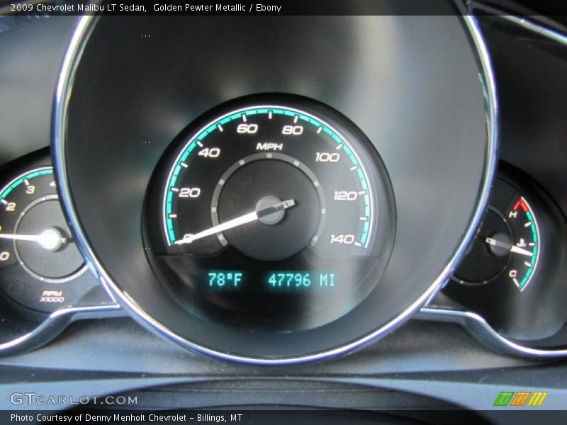 Golden Pewter Metallic / Ebony 2009 Chevrolet Malibu LT Sedan