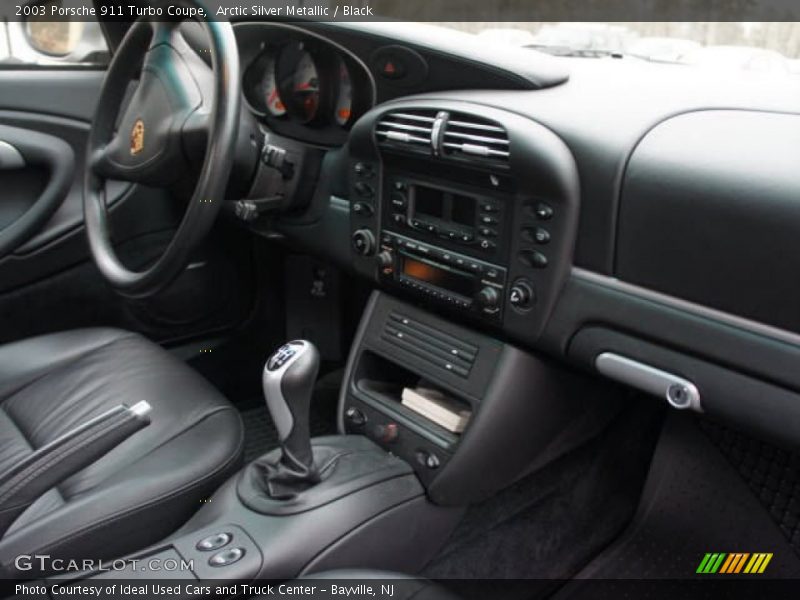 Arctic Silver Metallic / Black 2003 Porsche 911 Turbo Coupe