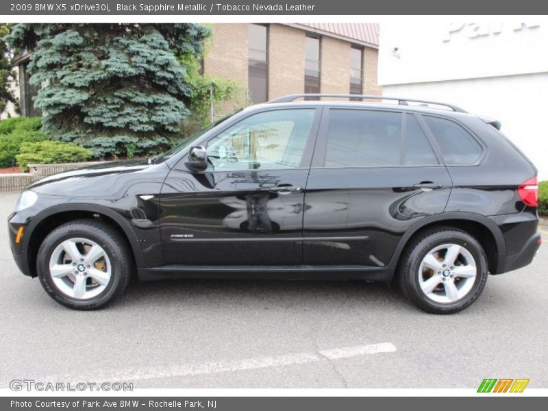 Black Sapphire Metallic / Tobacco Nevada Leather 2009 BMW X5 xDrive30i