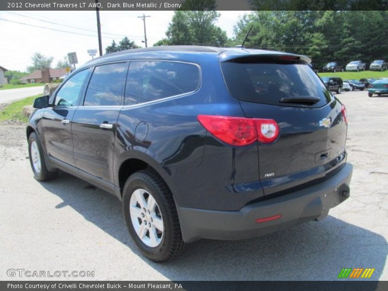 Dark Blue Metallic / Ebony 2012 Chevrolet Traverse LT AWD