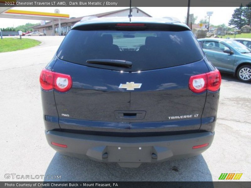 Dark Blue Metallic / Ebony 2012 Chevrolet Traverse LT AWD