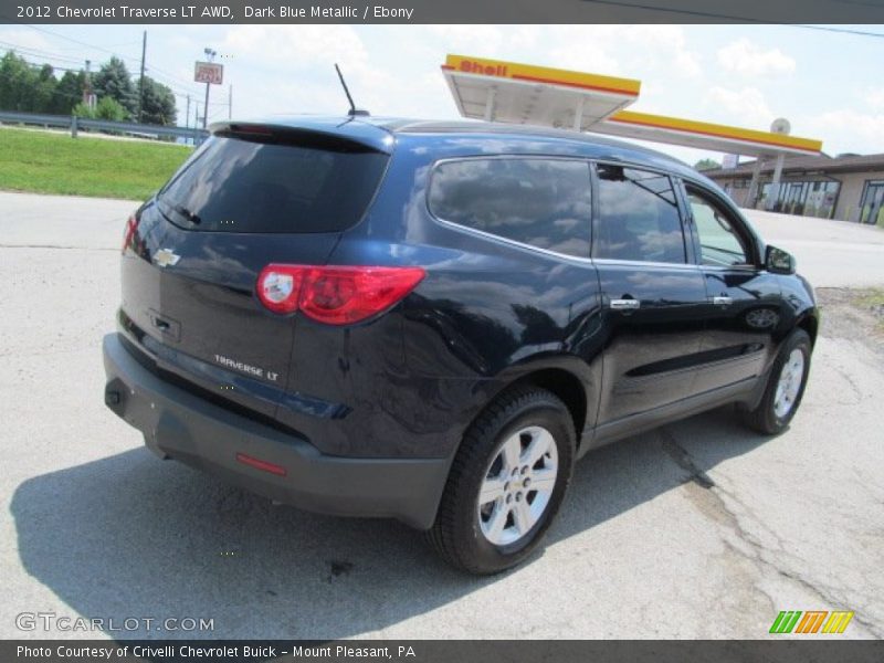 Dark Blue Metallic / Ebony 2012 Chevrolet Traverse LT AWD