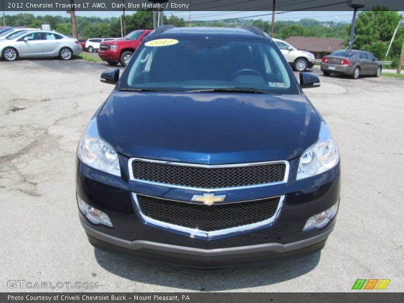 Dark Blue Metallic / Ebony 2012 Chevrolet Traverse LT AWD