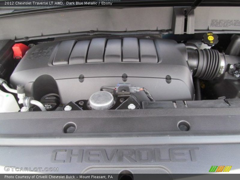Dark Blue Metallic / Ebony 2012 Chevrolet Traverse LT AWD