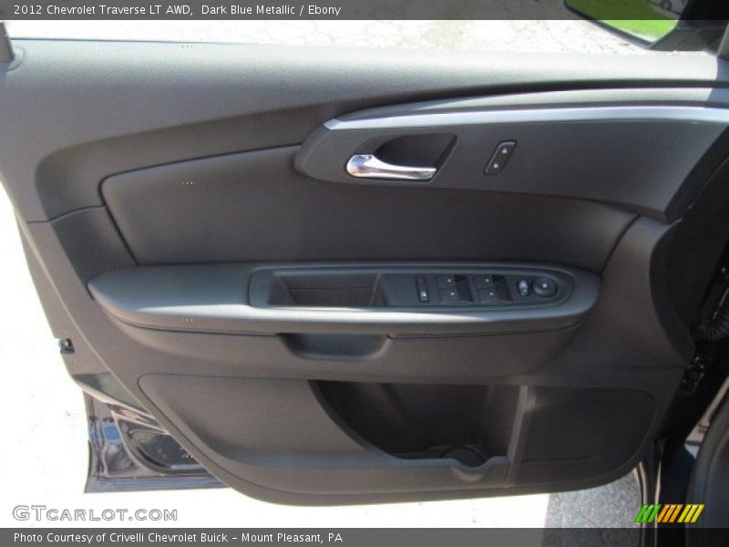 Dark Blue Metallic / Ebony 2012 Chevrolet Traverse LT AWD