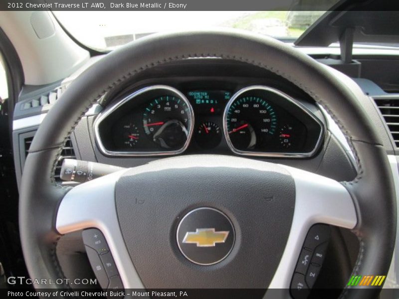 Dark Blue Metallic / Ebony 2012 Chevrolet Traverse LT AWD