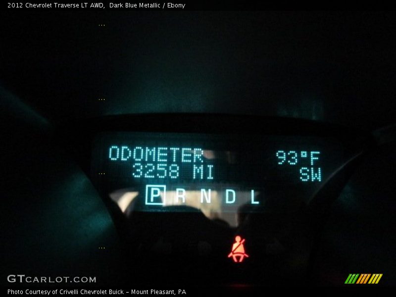 Dark Blue Metallic / Ebony 2012 Chevrolet Traverse LT AWD