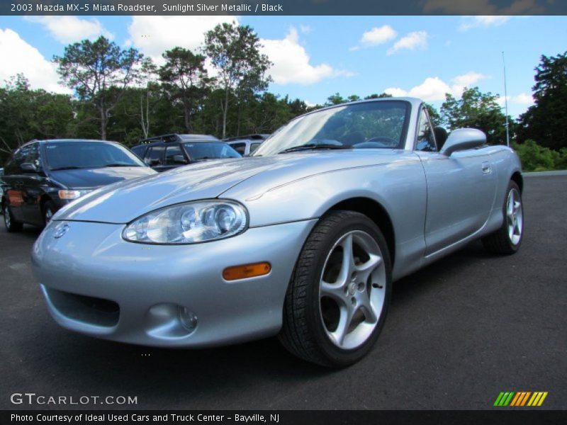 Sunlight Silver Metallic / Black 2003 Mazda MX-5 Miata Roadster