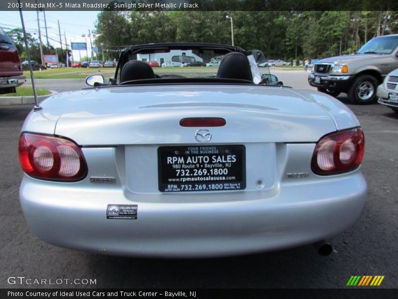 Sunlight Silver Metallic / Black 2003 Mazda MX-5 Miata Roadster