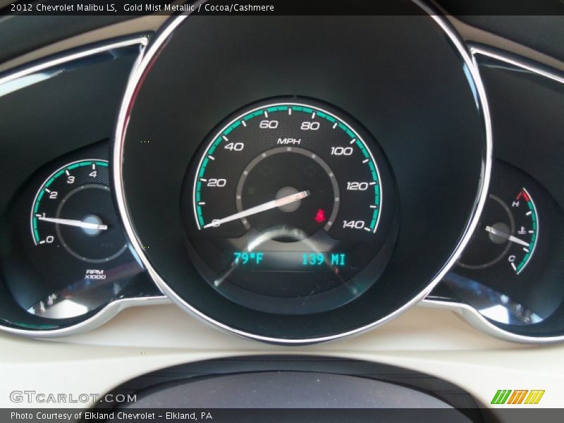 Gold Mist Metallic / Cocoa/Cashmere 2012 Chevrolet Malibu LS
