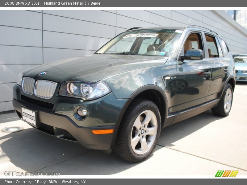 Highland Green Metallic / Beige 2008 BMW X3 3.0si