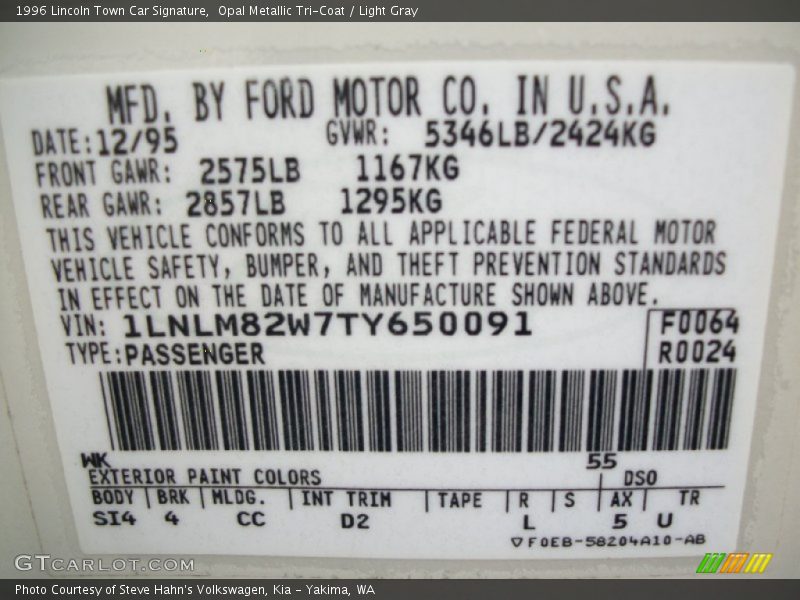 WK - 1996 Lincoln Town Car Signature